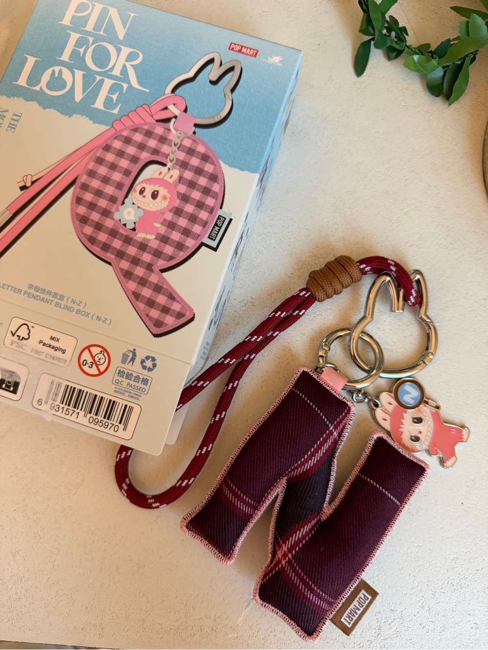 Pin For Love Letter N Letter Keychain
